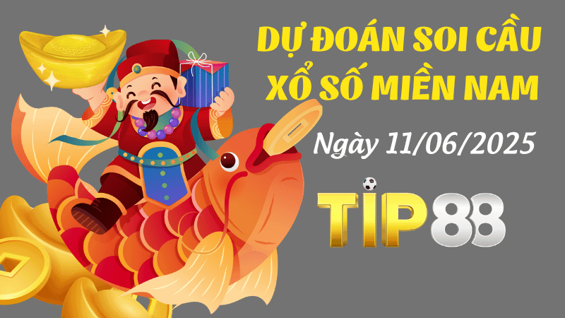 TIP88 Dự Đoán Soi Cầu Xổ Số Miền Nam Ngày 11/06/2025 - Dự Đoán Siêu Đúng
