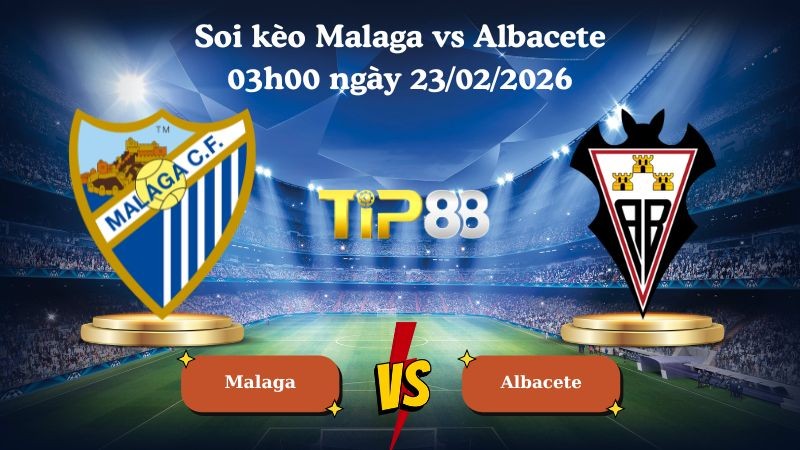 TIP88 Nhận định soi kèo Malaga vs Albacete 03h00 ngày 23/02/2026 - Hạng 2 Tây Ban Nha